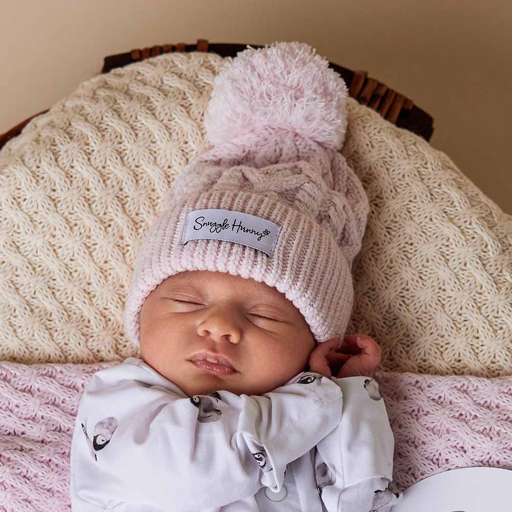 Beanie Pink Organic Knit