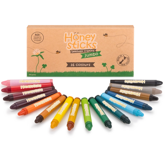 Honeysticks jumbo crayons made from Wax.