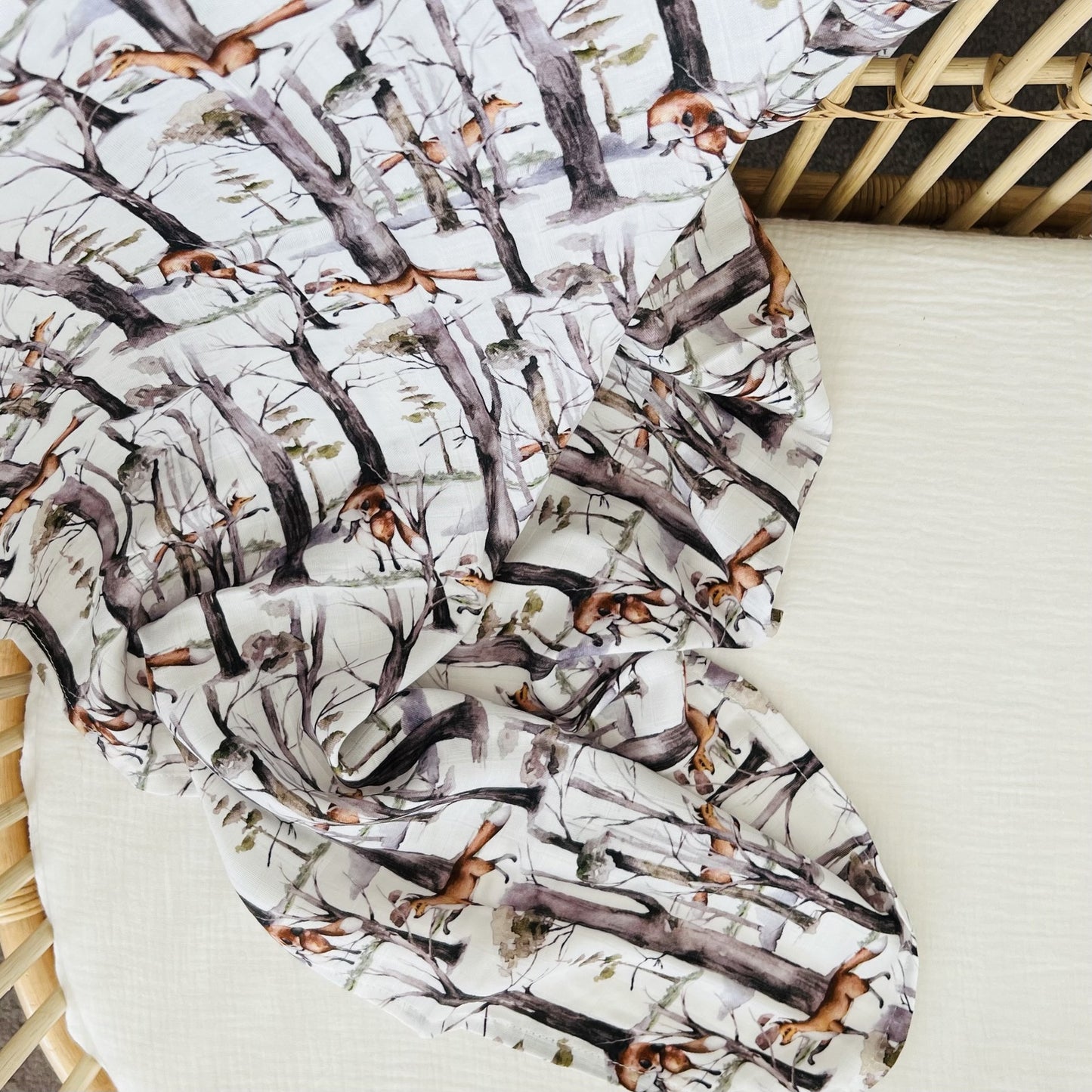 Muslin Swaddle Fox Hunt