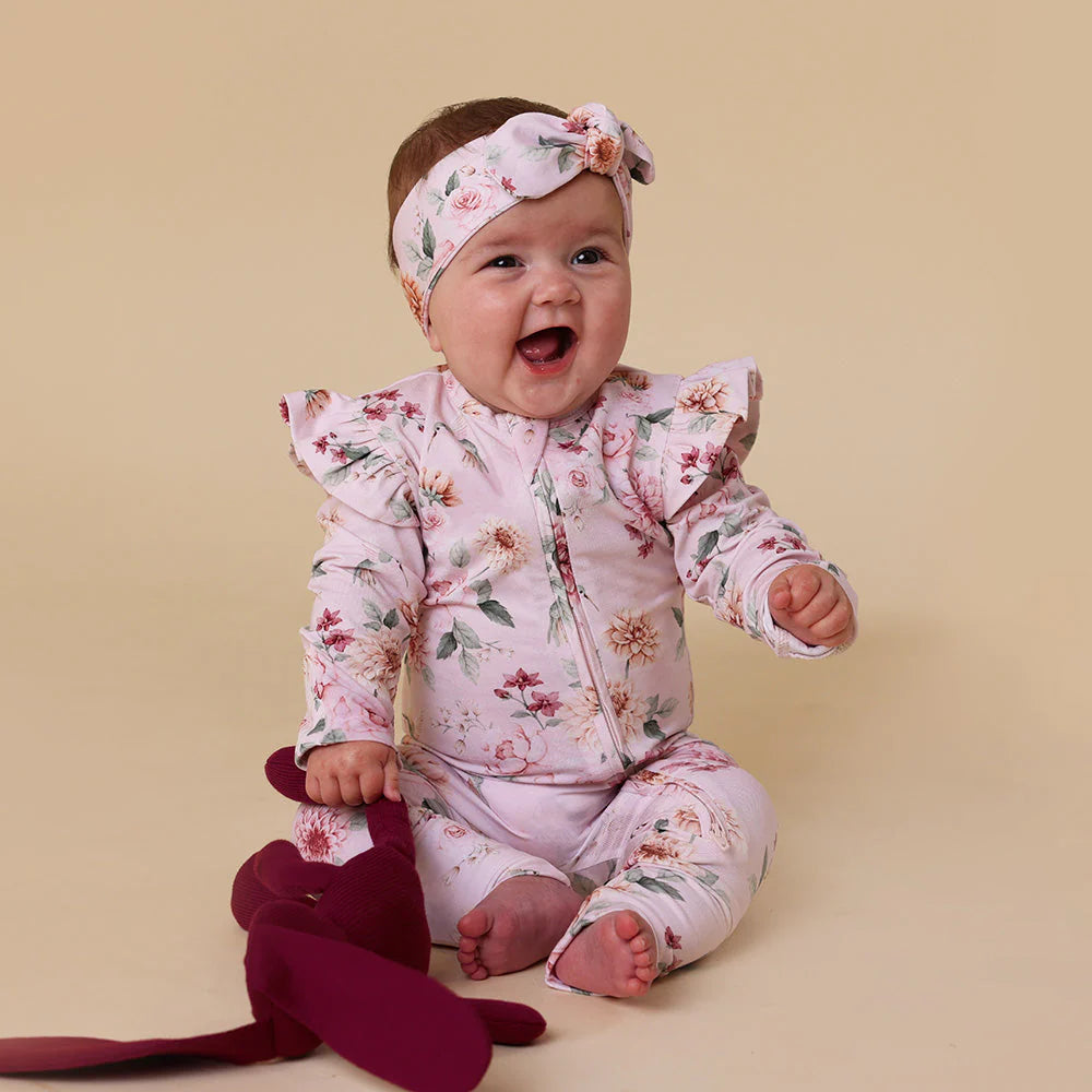 Romper Sleepsuit Organic Birds and Blooms