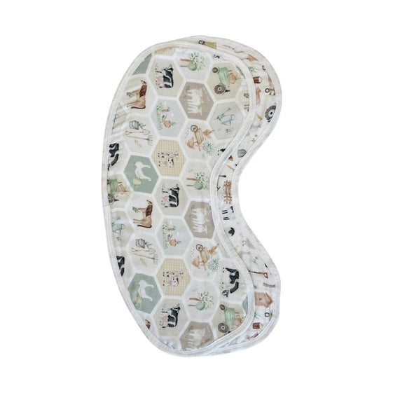 Burp Bib Set Patchwork Farm and Farm Life