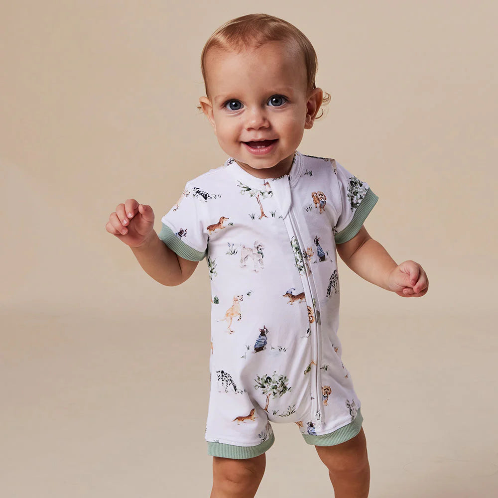 Dog Park Organic Shortie Romper