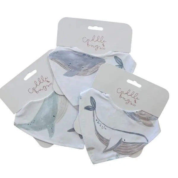 Dribble Bib Waterproof Whales