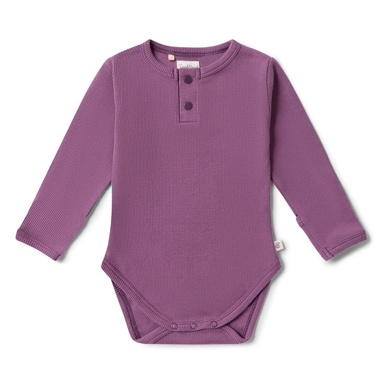 Bodysuit Long Sleeve Organic Mulberry