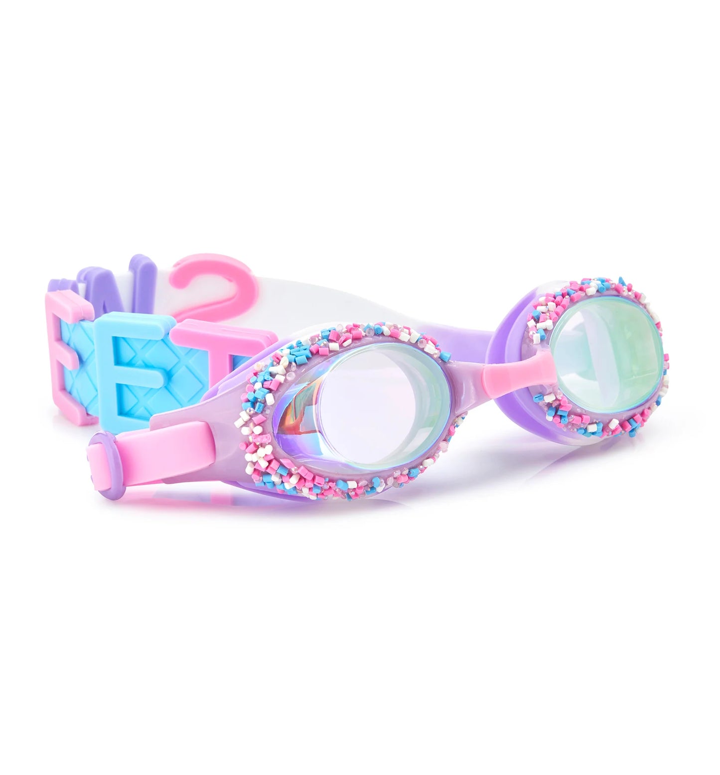 Swimming goggles funfetti rainbow