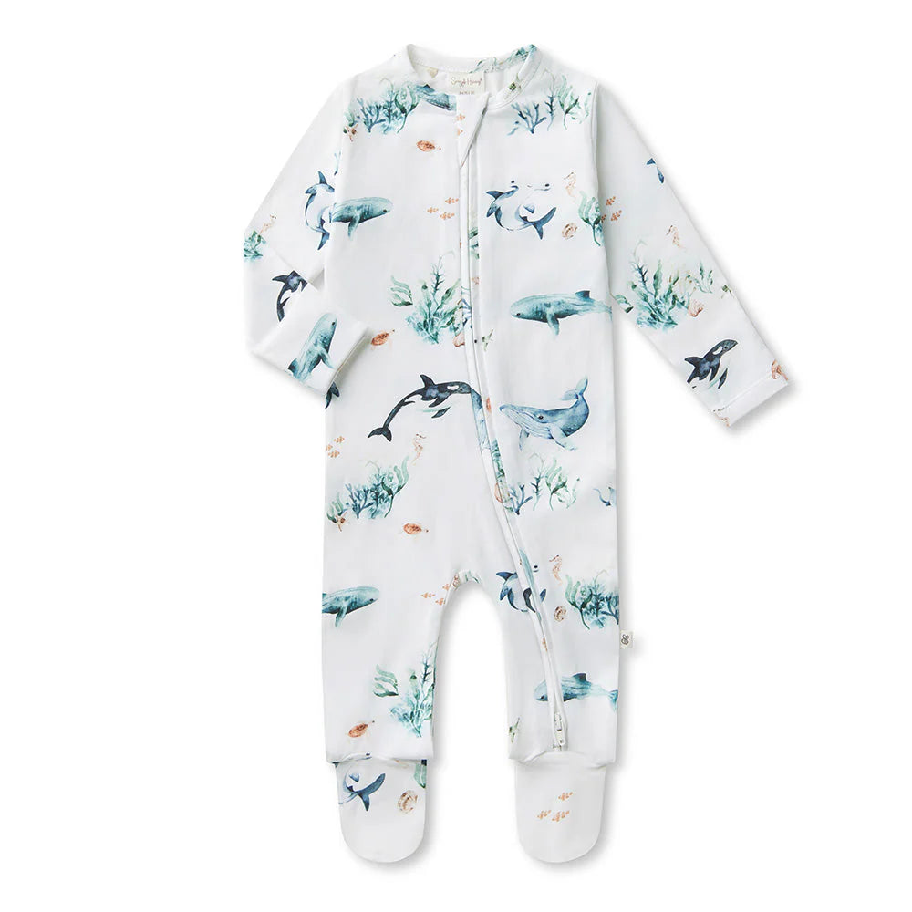 Ocean Organic Snuggle Sleepsuit