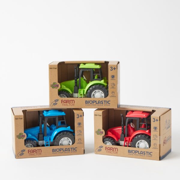 Jiggle & Giggle Bioplastic Farm Tractor 3 Assorted Colours