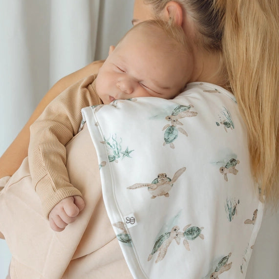 Turtle Organic Cotton Burp Bib