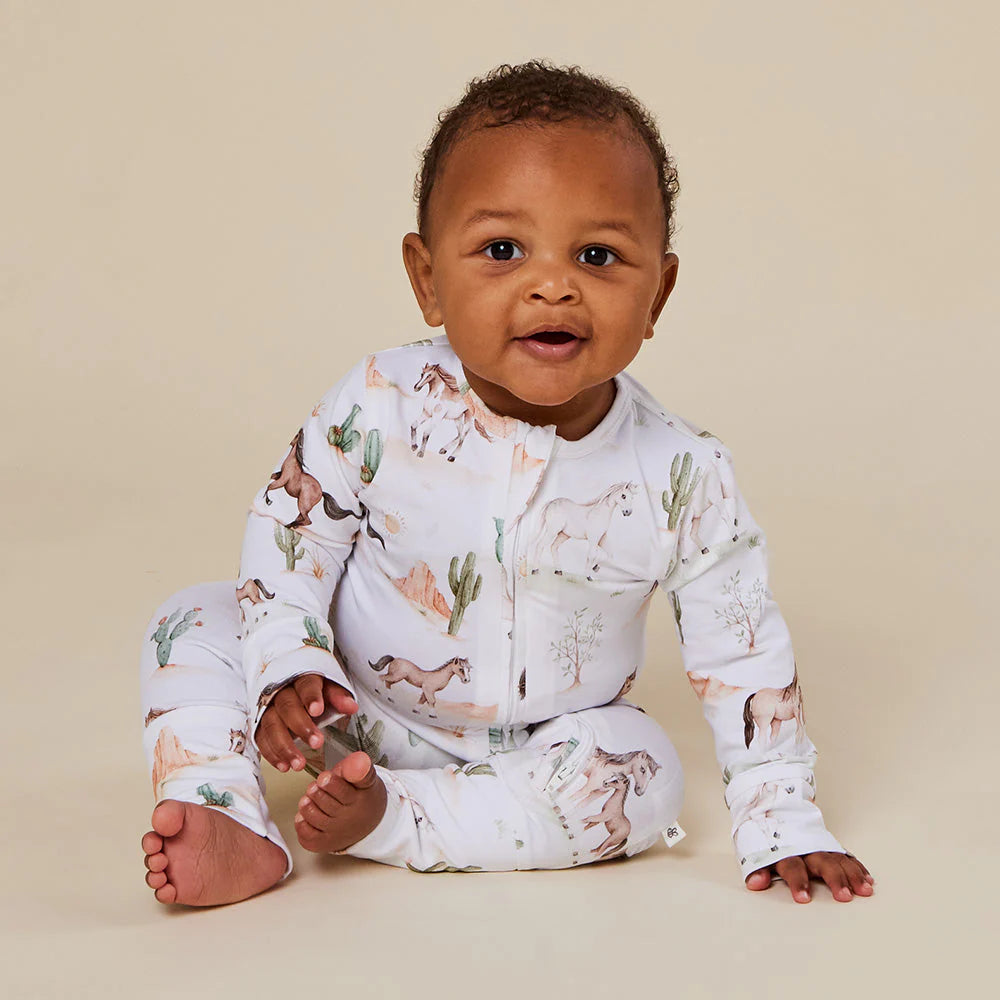 Wild Horses Organic Snugglesuit Romper