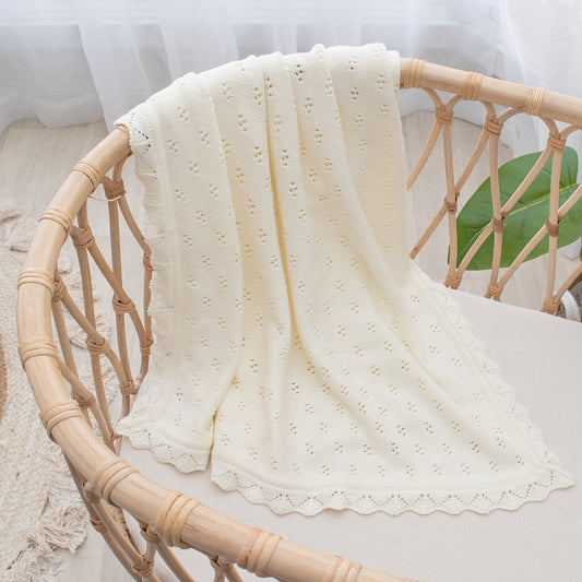 Heirloom blanket natural bassinet/ pram size