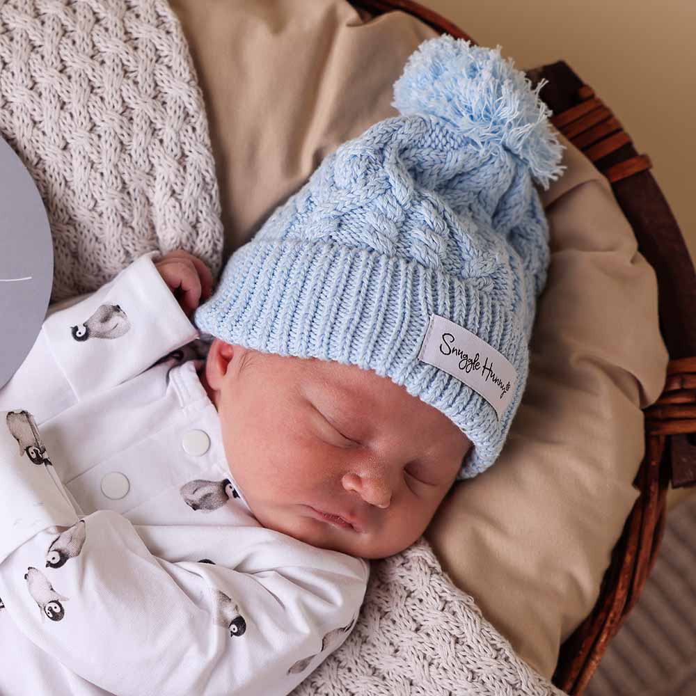 Beanie Blue Organic Knit