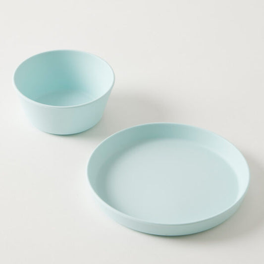 Plate and Bowl Set Blue