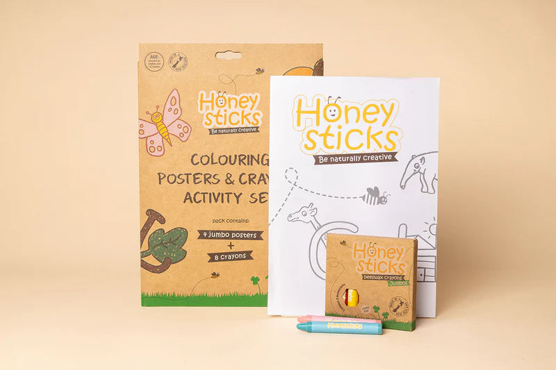 Honeysticks Jumbo Posters and Crayon Activity Set