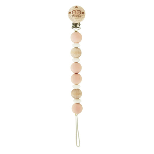 Wooden dummy chain in natural blush and white