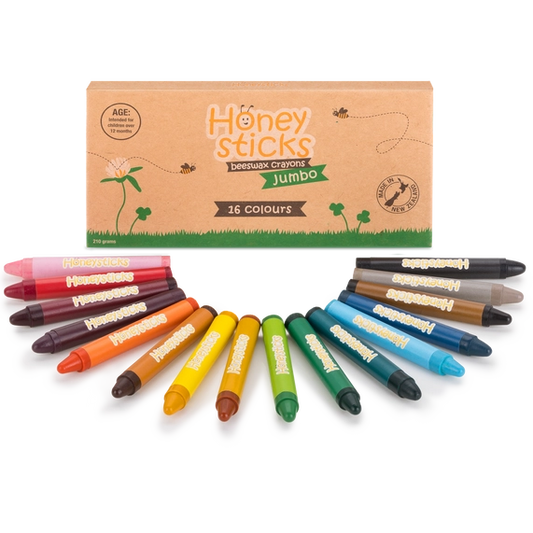 Honeysticks jumbo crayons made from Wax. 