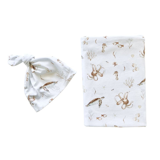 Oceania Wrap and Beanie Set