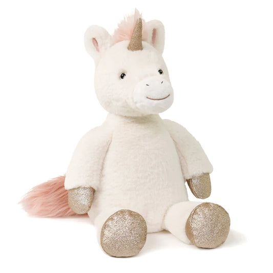 Misty the Unicorn soft toy, Cream and pink 