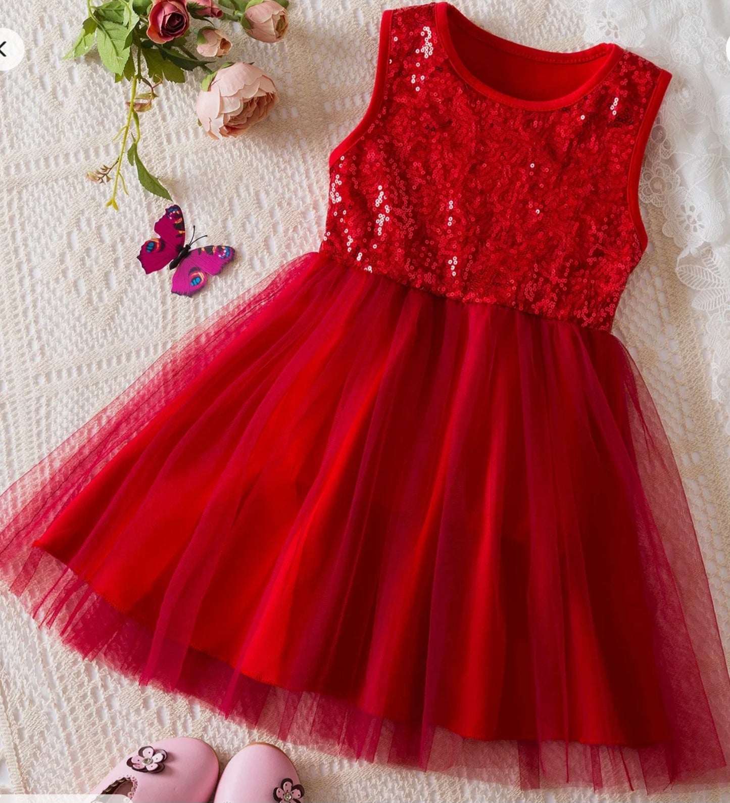 Red Sequin Dress