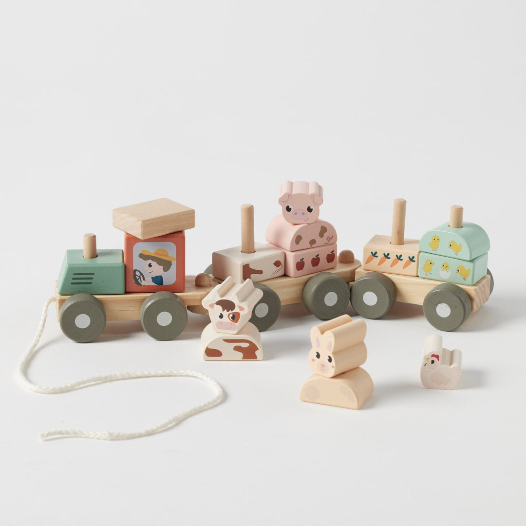 Animal Stacking Train Wooden