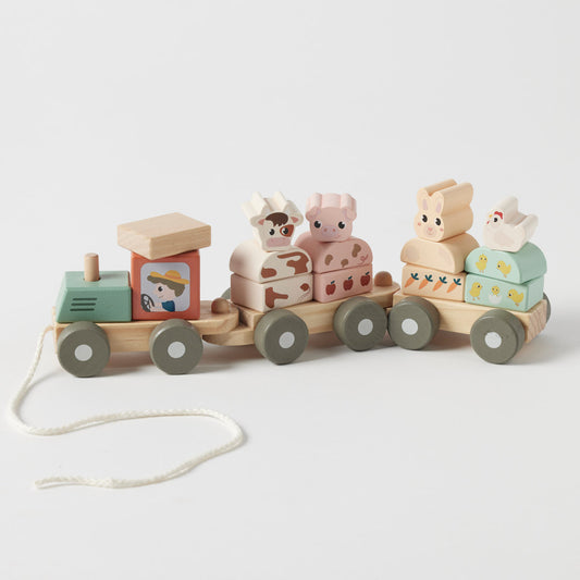 Animal Stacking Train Wooden