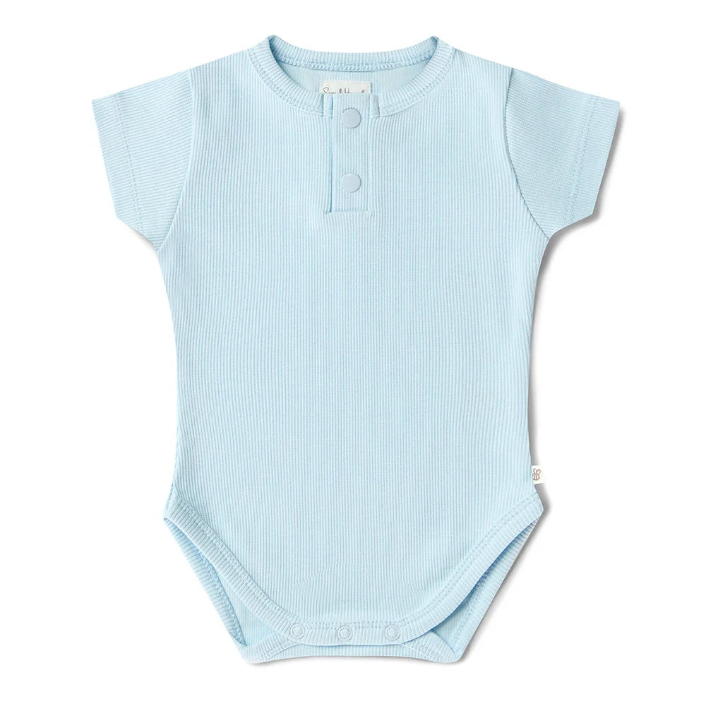 Baby Blue Short Sleeve Bodysuit