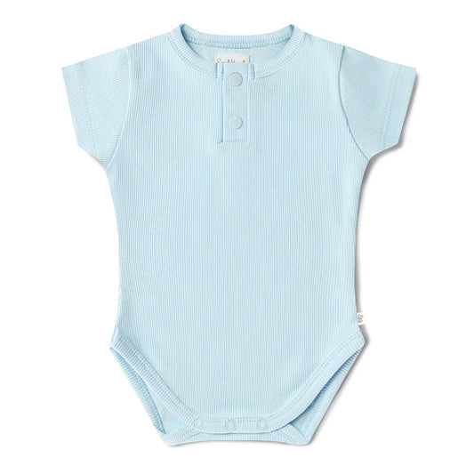 Baby Blue Short Sleeve Bodysuit