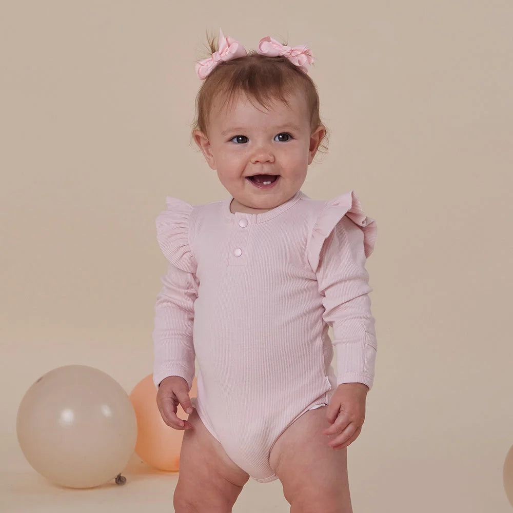 Bodysuit Baby Pink Organic Cotton