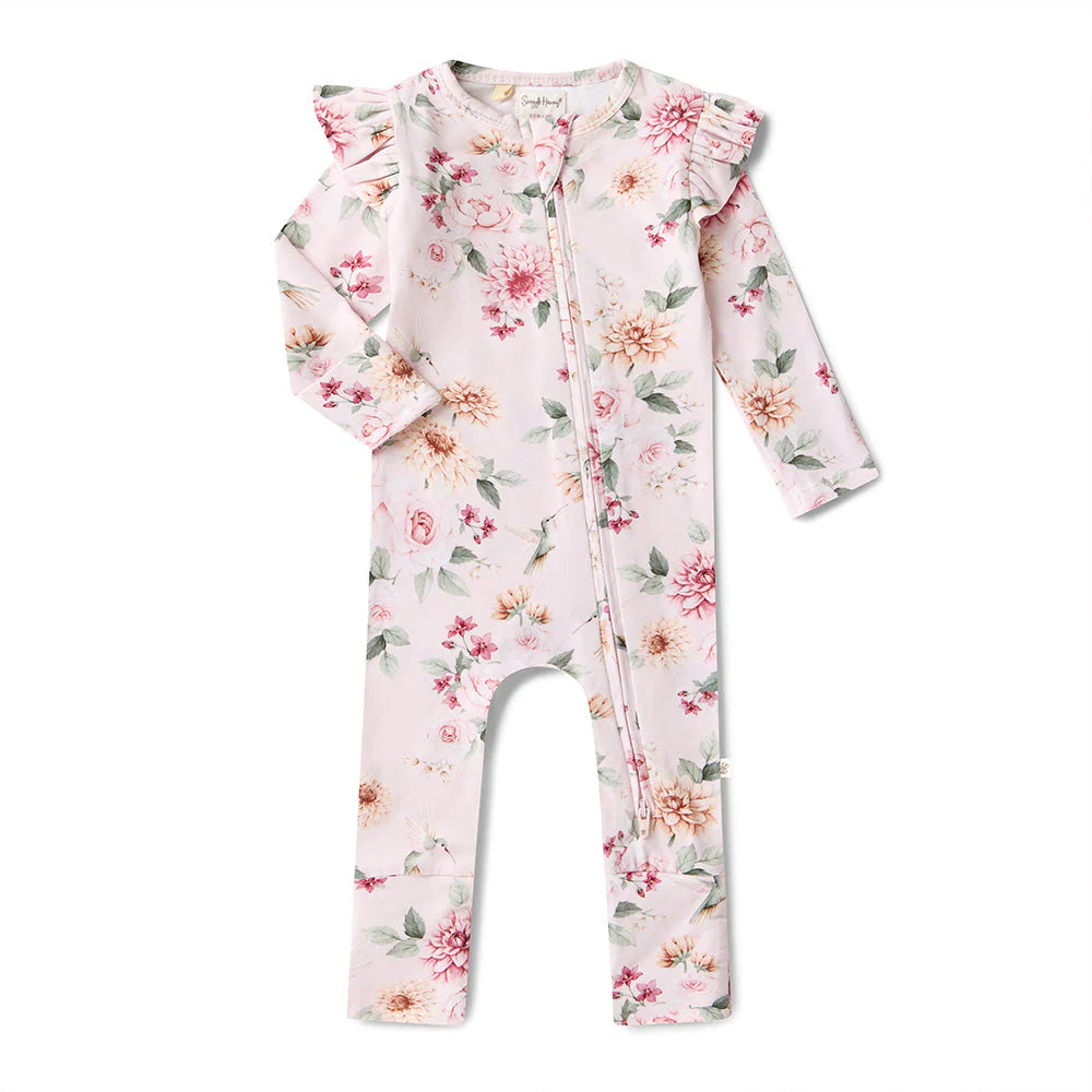 Romper Sleepsuit  Organic Birds and Blooms