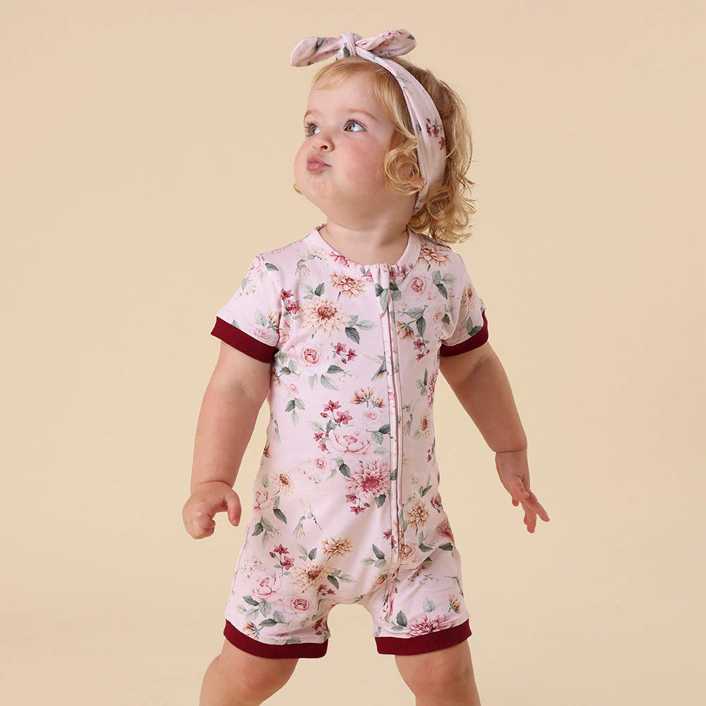 Short Sleeve Romper Birds and Bloom