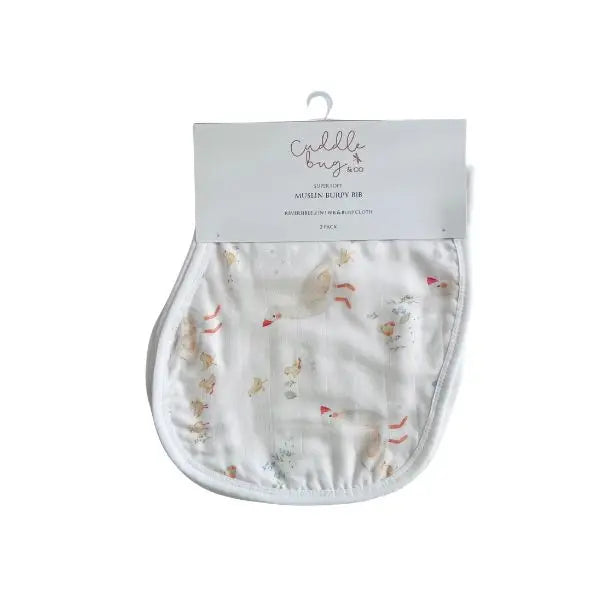 Burp Bib Set Goosey Gander and Meadow