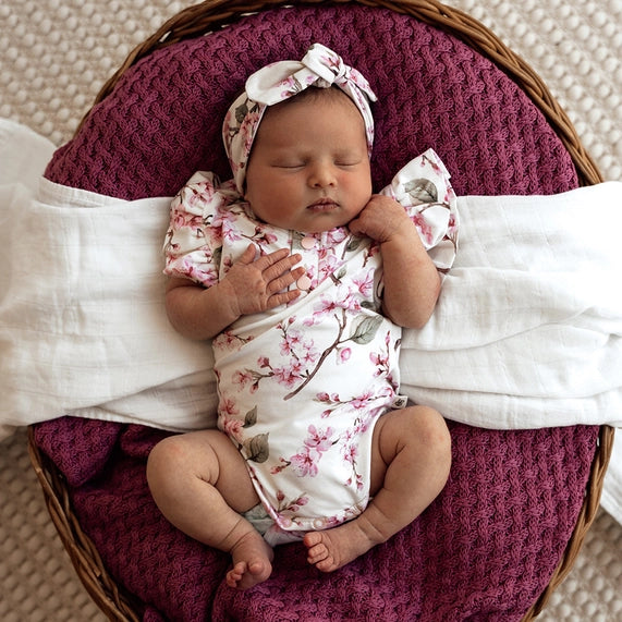 Cherry Blossom Short Sleeve Bodysuit