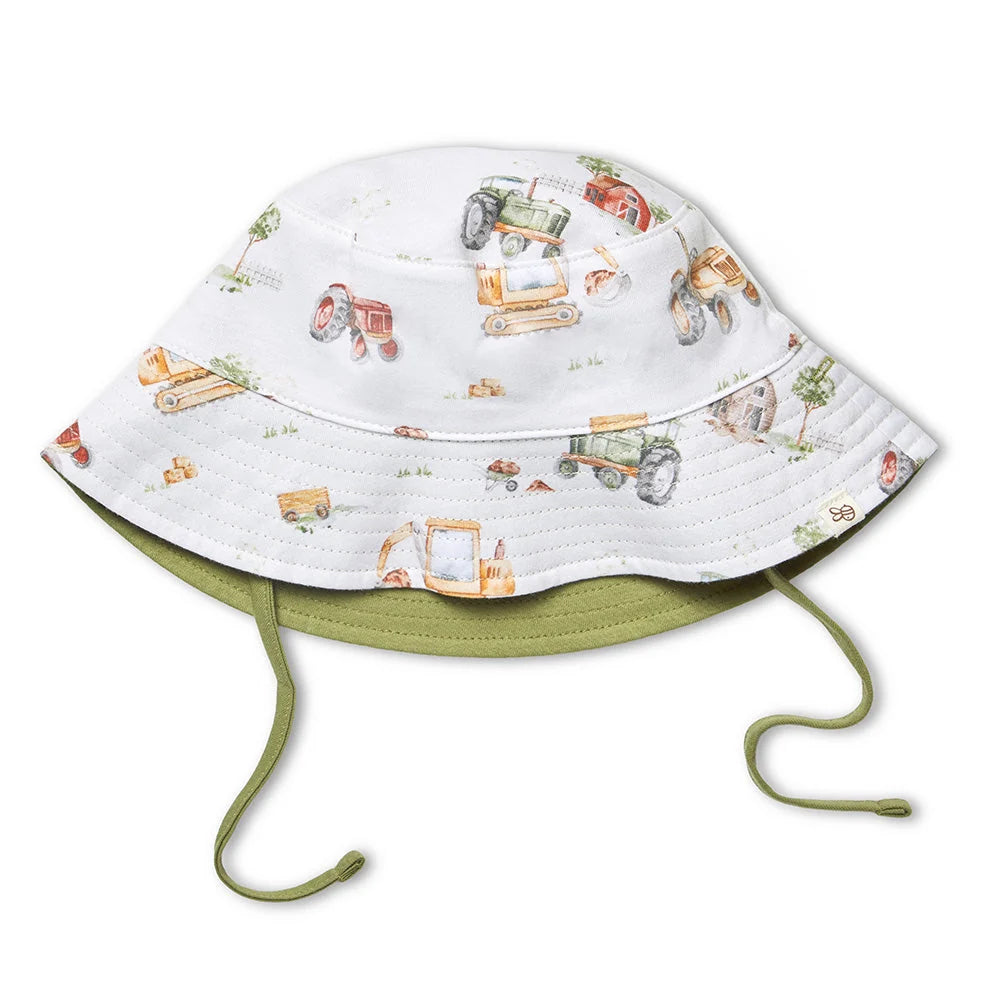 Diggers and Tractors Reversible Bucket Hat