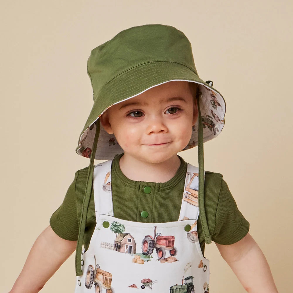 Diggers and Tractors Reversible Bucket Hat