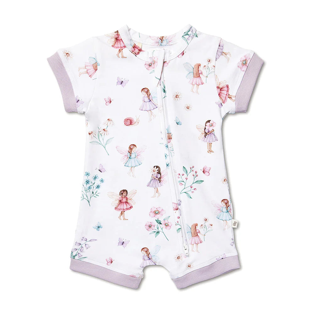 Fairy Garden Organic Shortie Romper
