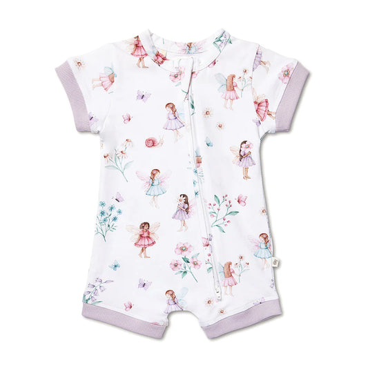 Fairy Garden Organic Shortie Romper