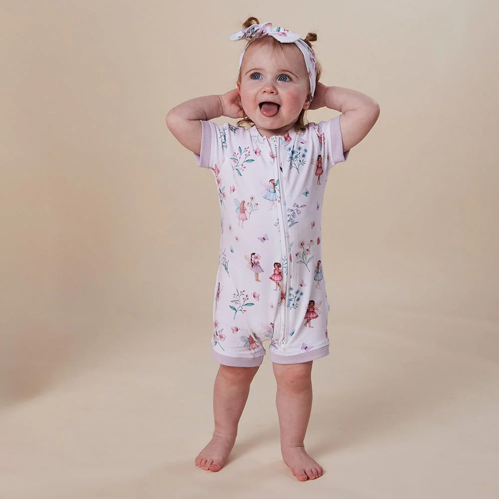 Fairy Garden Organic Shortie Romper