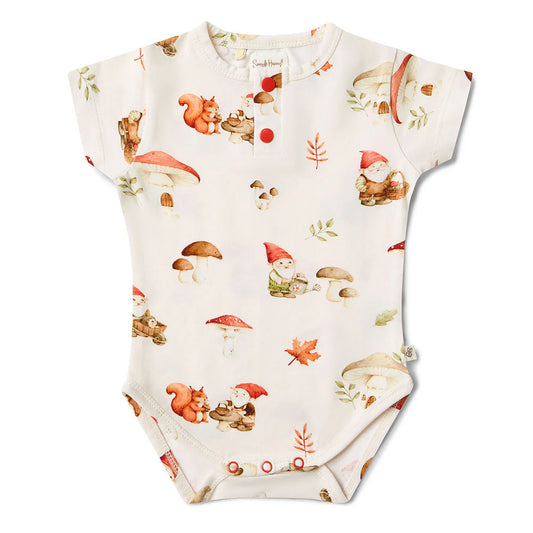 Gnomes Short Sleeve Organic Cotton Bodysuit