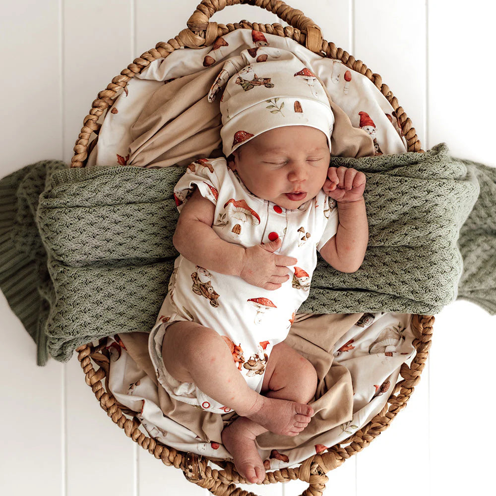 Gnomes Short Sleeve Organic Cotton Bodysuit