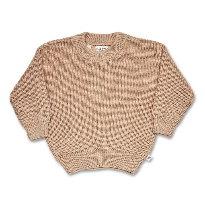 Hazelnut Oversized Cotton Knit Jumper