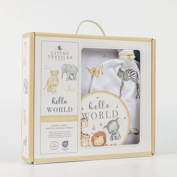 Hello World Savannah Babies Swaddle set