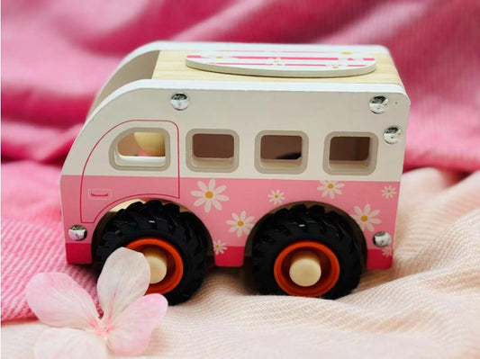 Kombi Van Pink Wooden