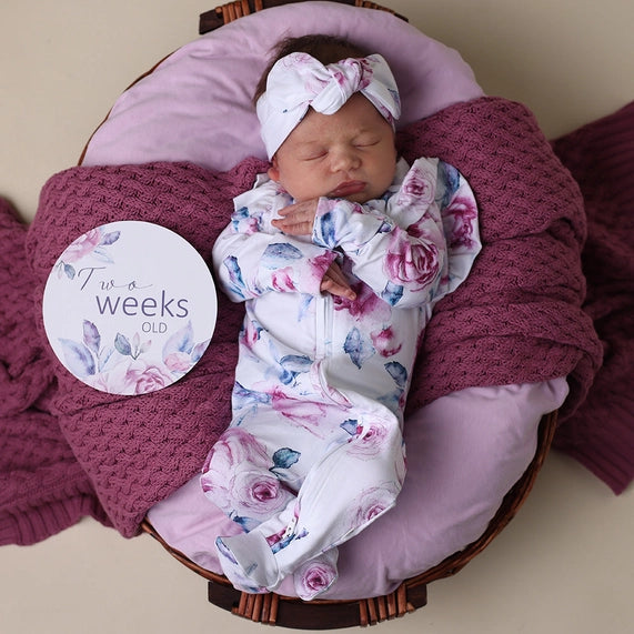 Lilac Skies Organic Sleepsuit