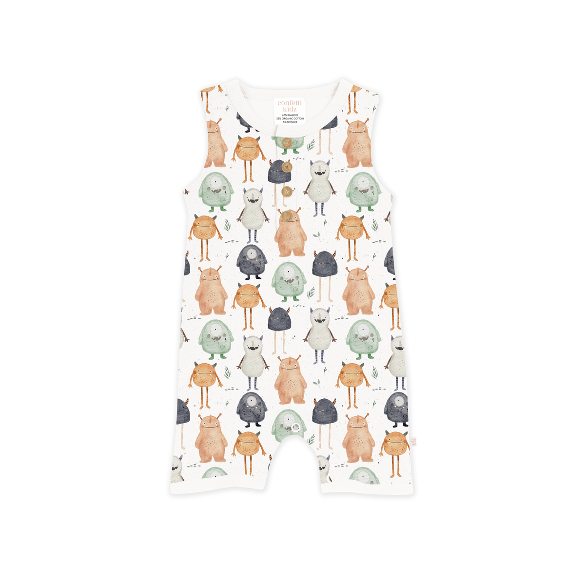 Romper Sleeveless Little Monsters