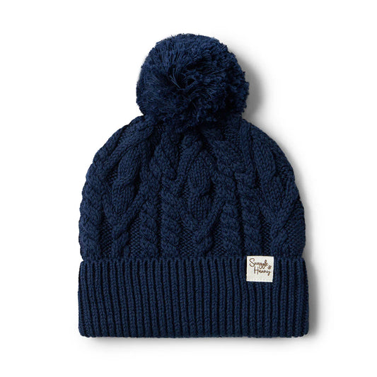 Beanie Navy Blue Organic Cotton