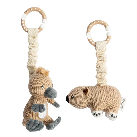 Pram Toys Platypus and Wombat