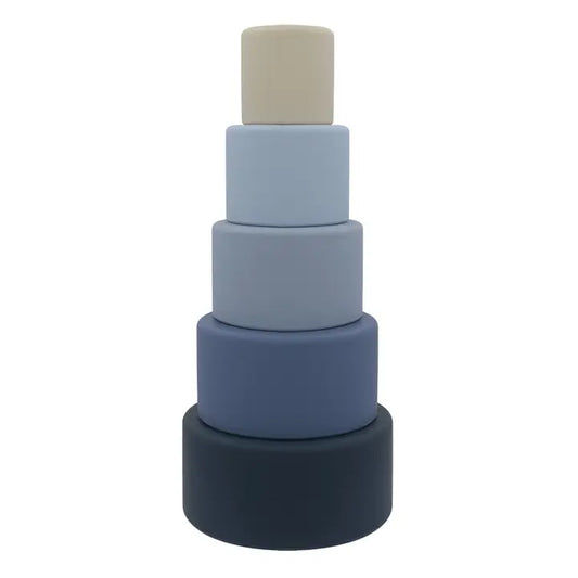 Stacking Cups Silicone Blue