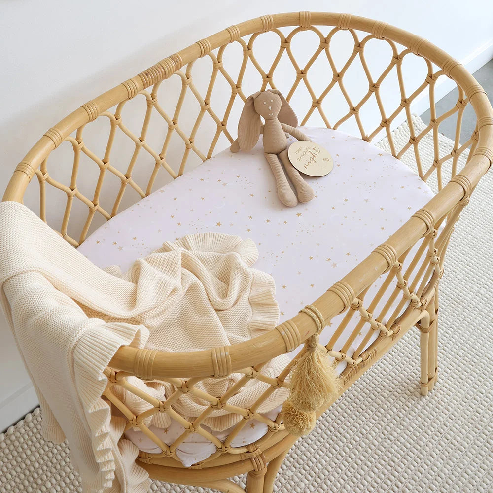 Starduct Organic Fitted Bassinet/ Change mat Cover