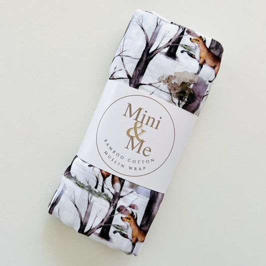 Muslin Swaddle Fox Hunt