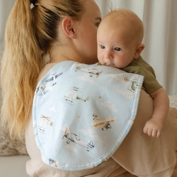 Taking Flight Organic Cotton Burp Bib