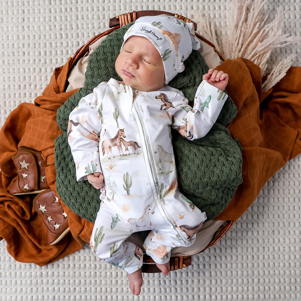 Wild Horses Organic Snugglesuit Romper